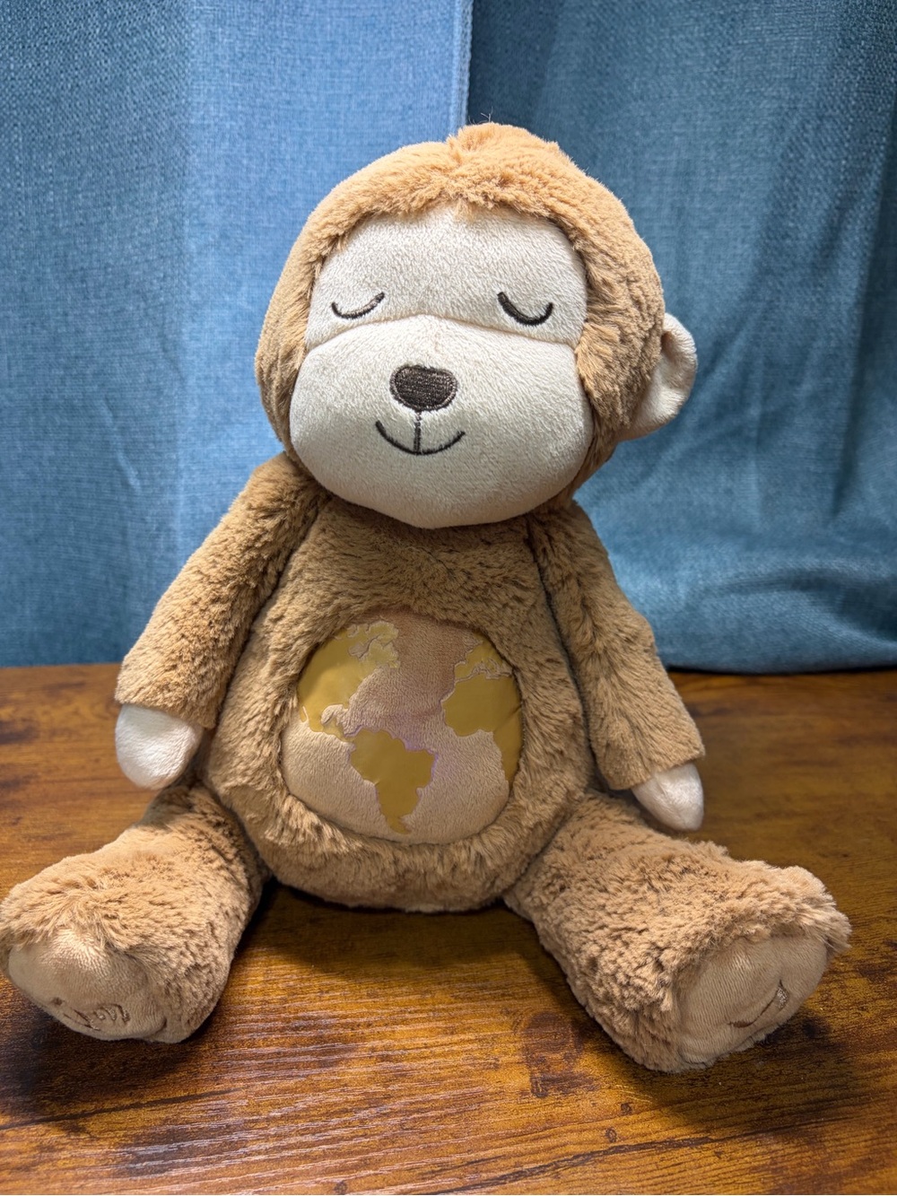 FAO Schwarz Glowing LED Sound Soother Monkey Plush Nightlight Baby Sleep Aid